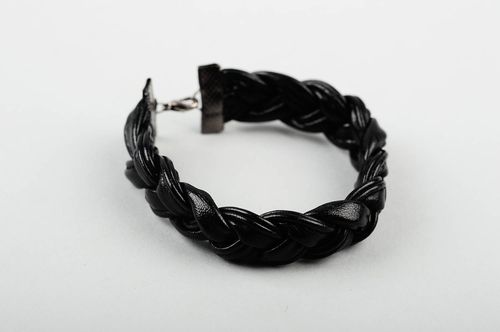 Handmade black female bracelet elegant unusual bracelet stylish jewelry - MADEheart.com
