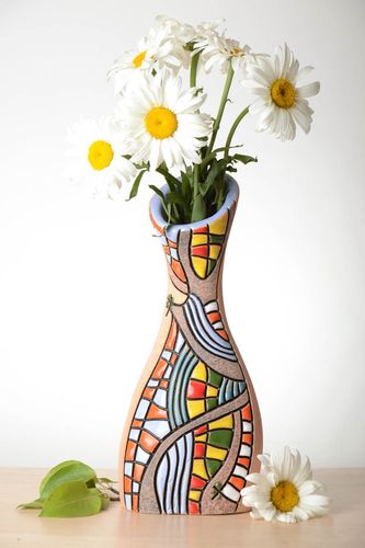 14 inches ceramic flower vase for home décor 2,2 lb - MADEheart.com