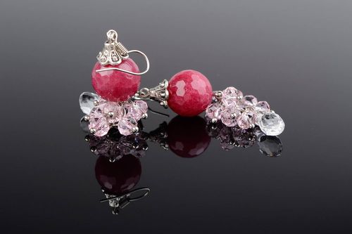 Earrings Cranberry in the Ice - MADEheart.com