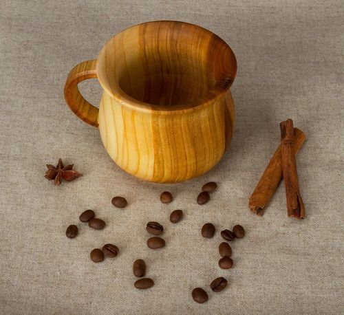 Wooden tea cup - MADEheart.com