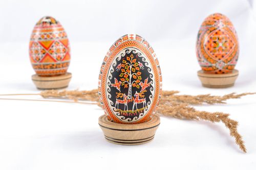 Goose Easter egg with church and tree - MADEheart.com