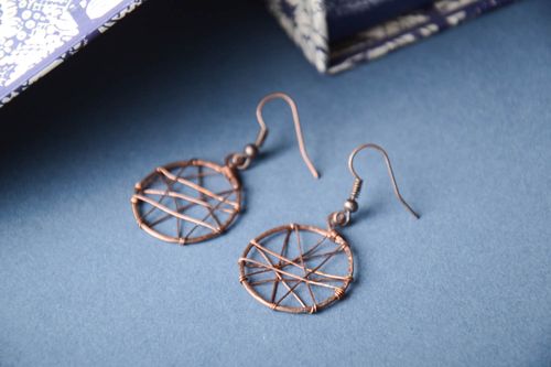 Handmade jewelry copper earrings designer earrings best gifts for women - MADEheart.com