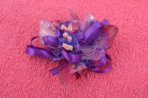 Handmade blank for jewelry with flowers beautiful purple designer hairpin - MADEheart.com
