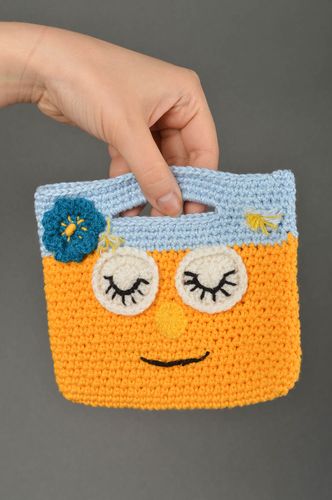 Handmade crocheted purse for girl baby purse present for girl stylish bag - MADEheart.com