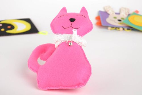 Unusual children developing toy handmade beautiful cat toy cute gifts for kids - MADEheart.com