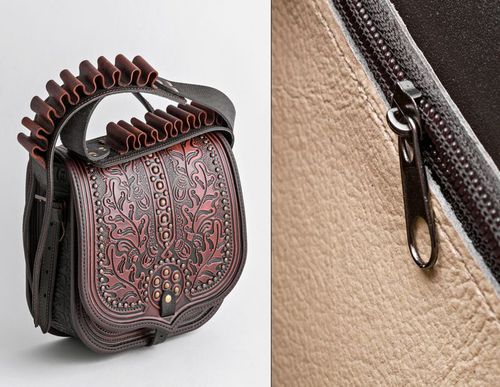 Leather bag with bandolier - MADEheart.com