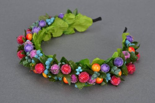Headband with berries and leaves - MADEheart.com