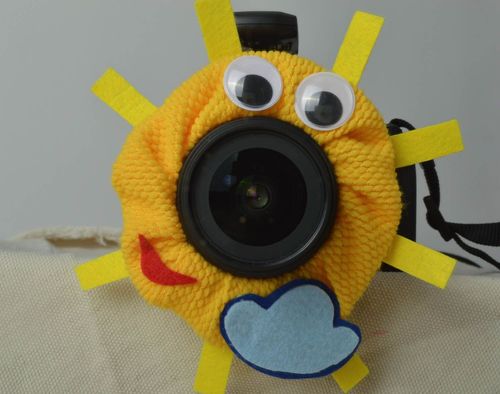 Handmade bright toy for camera lens stylish decor for camera unusual toy - MADEheart.com