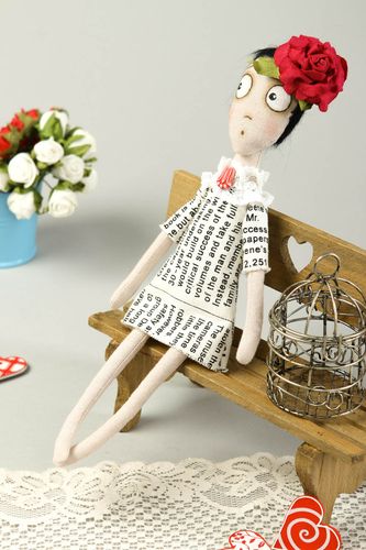 Handmade soft doll designer toys collectible doll home decor unique gifts - MADEheart.com