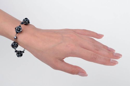 Handmade wrist bracelet unique designer jewelry accessory present for girl - MADEheart.com