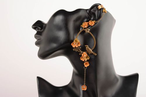 Handmade cuff earrings Autumn Song - MADEheart.com