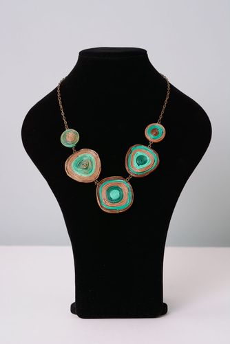 Unusual polymer clay necklace - MADEheart.com