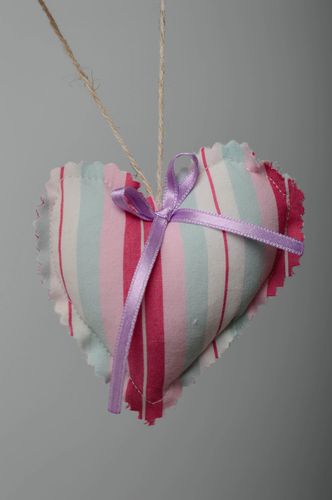 Soft interior decoration Striped Heart - MADEheart.com