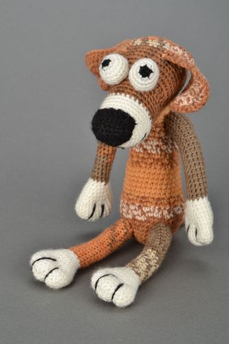 Soft crochet toy Dog Sirko - MADEheart.com
