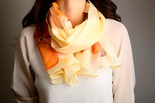 Beautiful handmade chiffon scarf neck accessories for girls women outfit - MADEheart.com