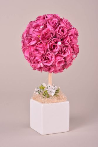 Pink topiary tree artificial designer tree romantic present decorative use only - MADEheart.com