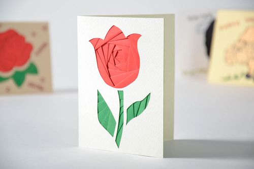 Greeting card made using the art of iris folding - MADEheart.com