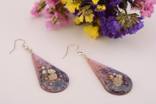 Earrings-drops Lilac - MADEheart.com