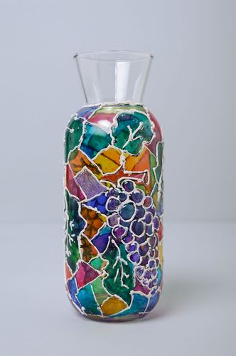 10 inches glass handmade vine decanter carafe 1 lb - MADEheart.com