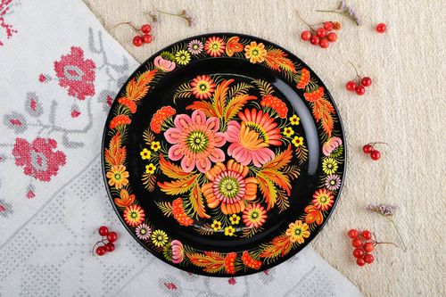 Homemade wall decor wooden plate for decorative use only folk art wooden gifts - MADEheart.com