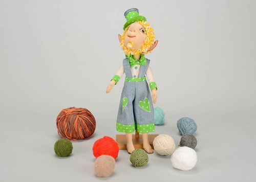 Soft toy Leprechaun in hat - MADEheart.com