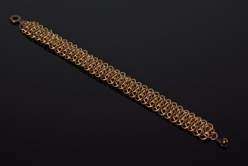Stylish womens unusual handmade wide chainmaille bracelet - MADEheart.com