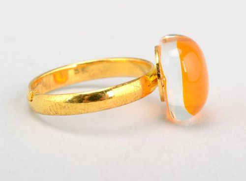 Ring made of fusing glass Sun - MADEheart.com