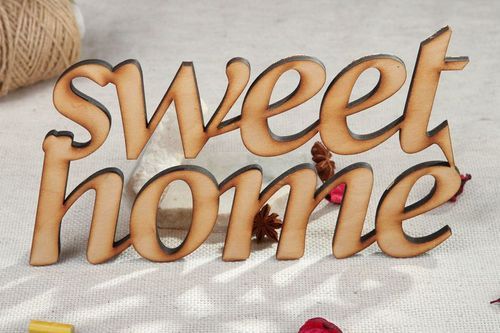 Chipboard lettering SWEET HOME - MADEheart.com