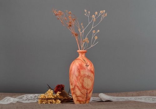 11 inches wooden decorative vase for home décor 2,7 lb - MADEheart.com