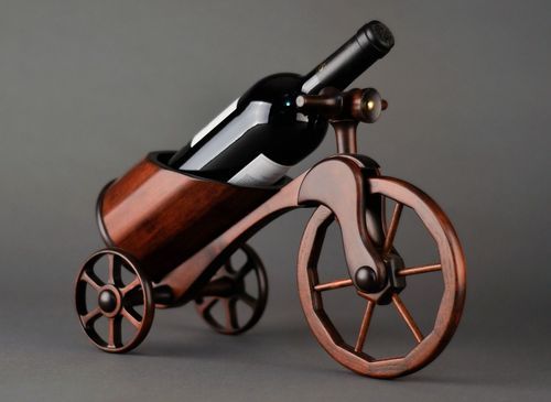 Wooden wine bottle stand Bicycle - MADEheart.com