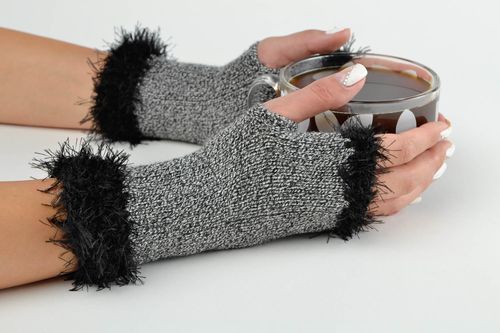 Stylish handmade wool mittens warm wool mittens fashion accessories for girls - MADEheart.com