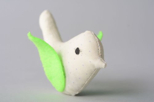 Homemade soft toy White Birdie - MADEheart.com