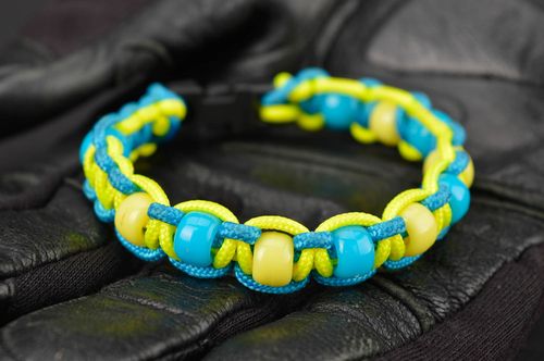 Handmade designer thin bracelet bright survival bracelet paracord bracelet - MADEheart.com