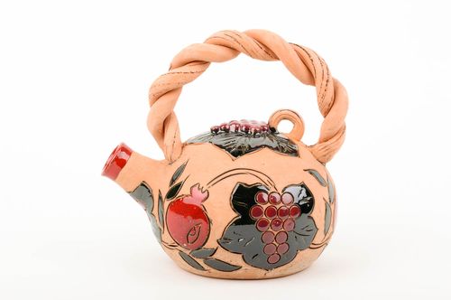 Handmade teapot small teapot clay art stoneware dinnerware kitchen decor - MADEheart.com