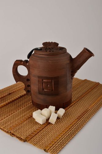 Handmade beautiful teapot designer ceramic teapot stylish kitchenware gift - MADEheart.com