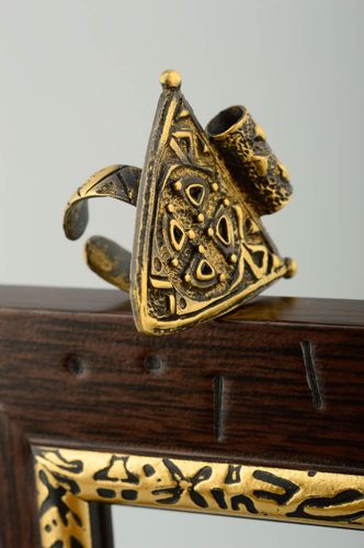 Handmade designer ring stylish metal ring elegant jewelry for women cute ring - MADEheart.com