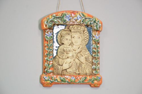 Ceramic icon of the Mother of God - MADEheart.com
