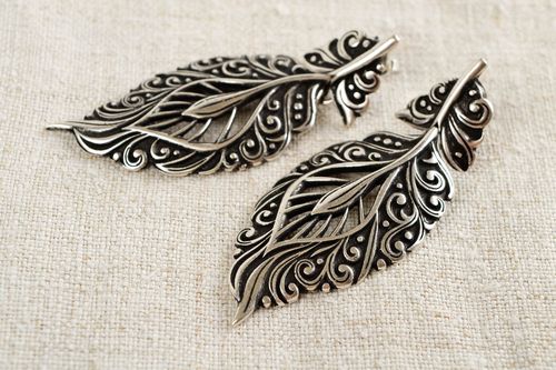 Unusual handmade metal earrings cool earrings for girls metal craft small gifts - MADEheart.com