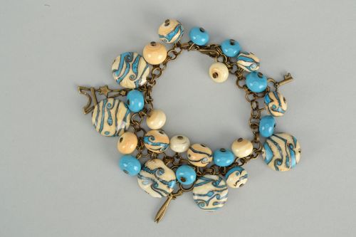 Lampwork glass bead bracelet Sea Candies - MADEheart.com