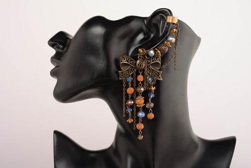 Handmade cuff earrings Vintage Bows - MADEheart.com