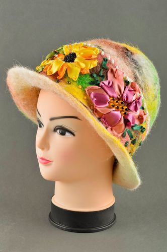 Handmade winter hat with brims autumn accessories ladies designer hats - MADEheart.com
