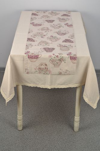 Textile table runner for square table - MADEheart.com