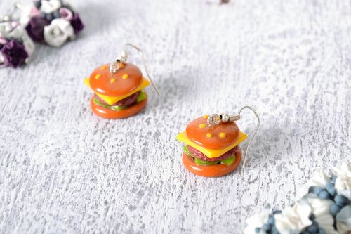 Earrings Hamburgers - MADEheart.com