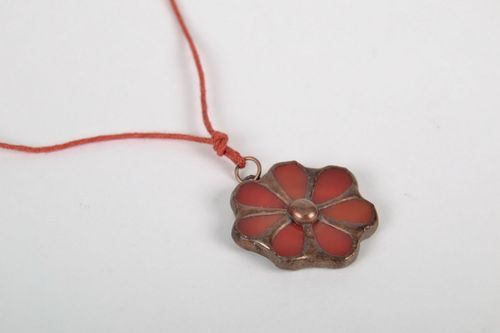 Stained glass pendant Flower - MADEheart.com