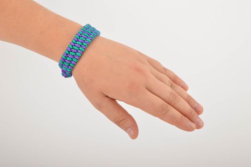 Unusual handmade wrist bracelet woven cord bracelet accessories for girls - MADEheart.com