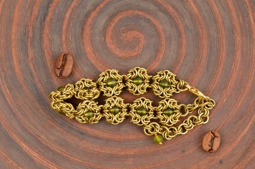 Handmade brass bracelet chain weaving accessories designer bijouterie for girls - MADEheart.com