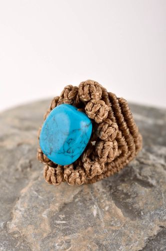 Handmade massive ring gift jewelry with natural stone beautiful cute ring - MADEheart.com