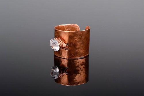 A ring of copper with zirconium, wire wrap - MADEheart.com