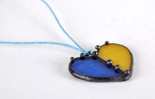 Stained glass pendant, pendant - MADEheart.com