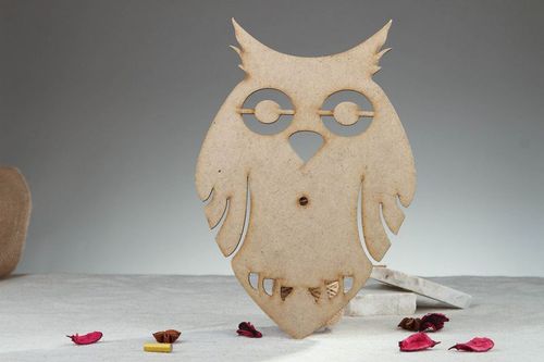 Wooden blank for clock Owl - MADEheart.com